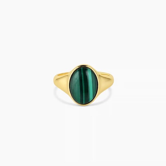Lou Gemstone Ring - Malachite - Picture 4 of 5